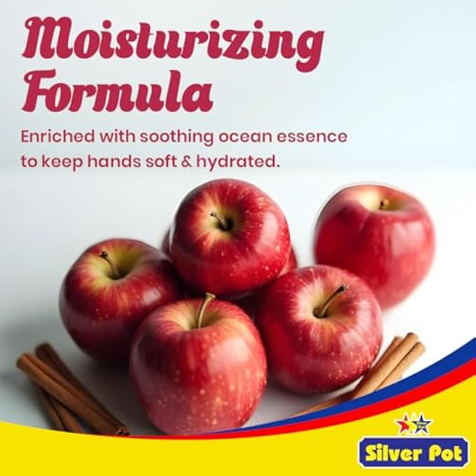 Silver Pot FRESH APPLE CINNAMON HAND WASH  400ML  GENTLE MOISTURIZING FORMULA WITH REFRESHING APPLE CINNAMON SCENT, EFFECTIVE GERM PROTECTION AND DAILY HYGIENE - Image 3